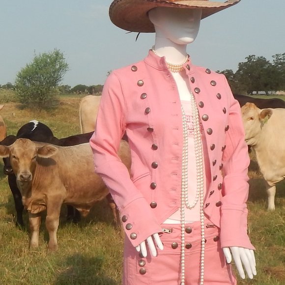 Betsey Johnson- size 6-  HOT PINK DESIGNER JACKET/NEVER WORN - Picture 4 of 15